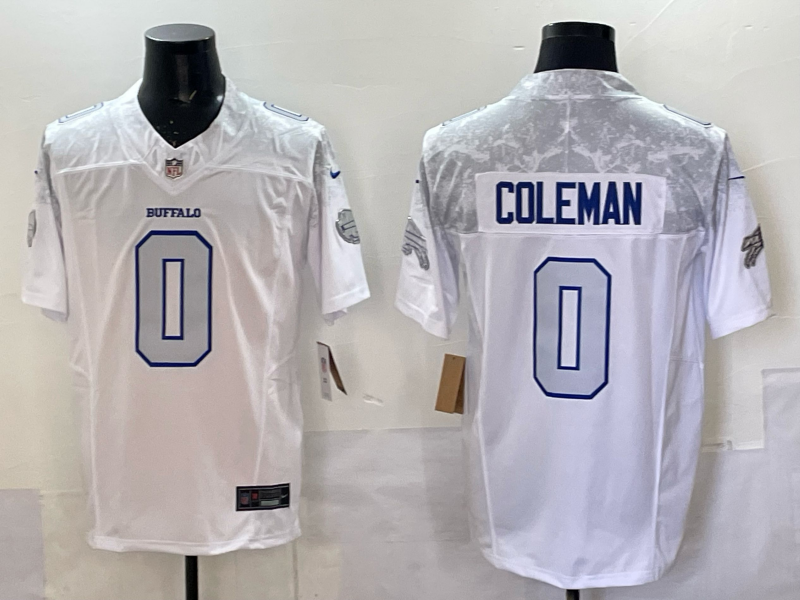 Men Buffalo Bills #0 Coleman Nike White 2025 Rivalries Collection Limited NFL Jersey 002